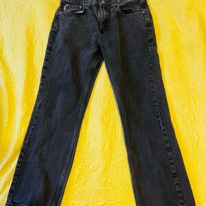 Carhartt Men's Black Straight Jeans 33x30 fits more like 34 or 35 waist